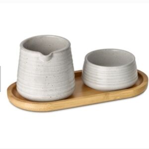 Nespresso Ceramic Cream and Sugar Set w/ Tray